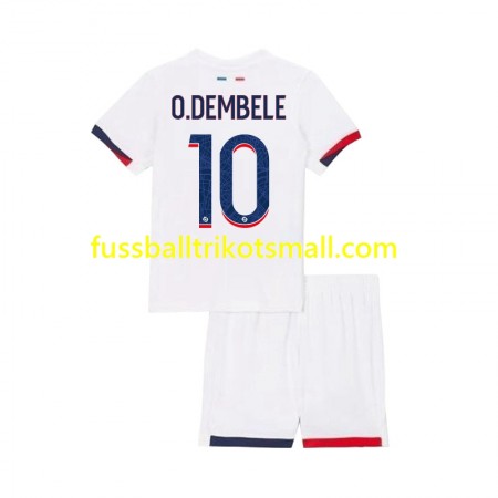 Fußballtrikots Paris Saint-Germain Ousmane Dembele 10 Kinder 2024-2025 Kurzarm Auswärts-trikot kaufen